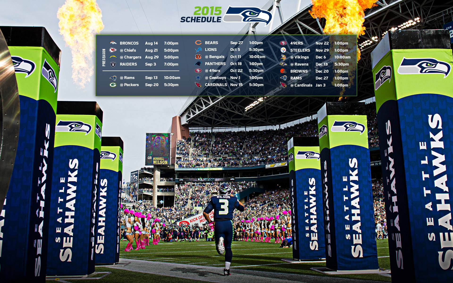 Seahawks Schedule Wallpaper : Seahawks